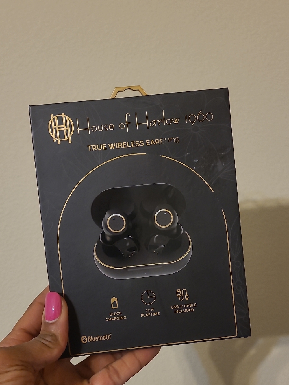 House of Harlow 1960 Black & Gold True Wireless Earbuds